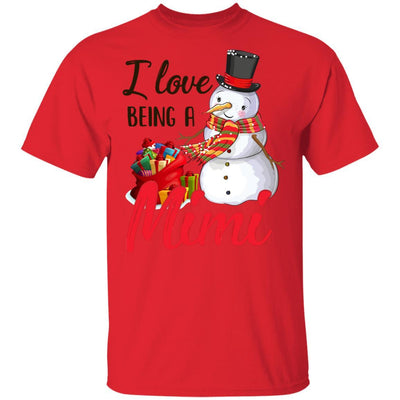 I Love Being A Mimi Snowman Gift For Christmas Day-T-Shirt & Sweatshirt-Classic T-Shirt-Red