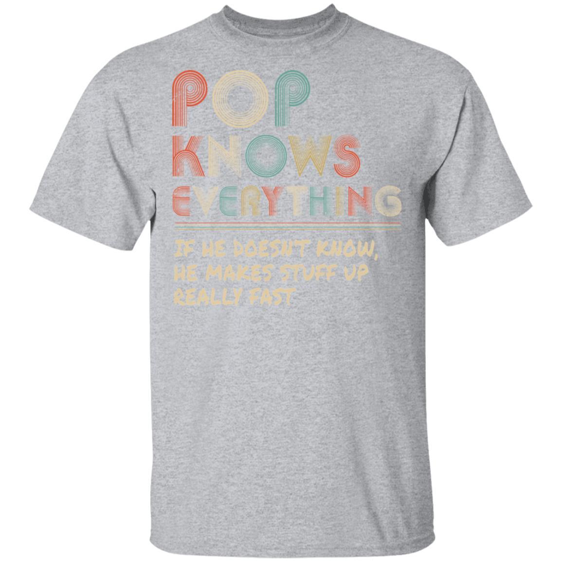 Pop Know Everything Vintage Pop Father's Day Gift-T-Shirt & Hoodie-Classic T-Shirt-Sport Grey