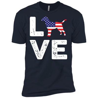 American Flag Dog Labrador Love-T-Shirt & Hoodie-Premium T-Shirt-Midnight Navy