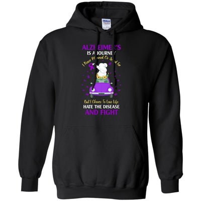 Alzheimer's Awareness Is A Journey-T-Shirt & Hoodie-Pullover Hoodie-Black