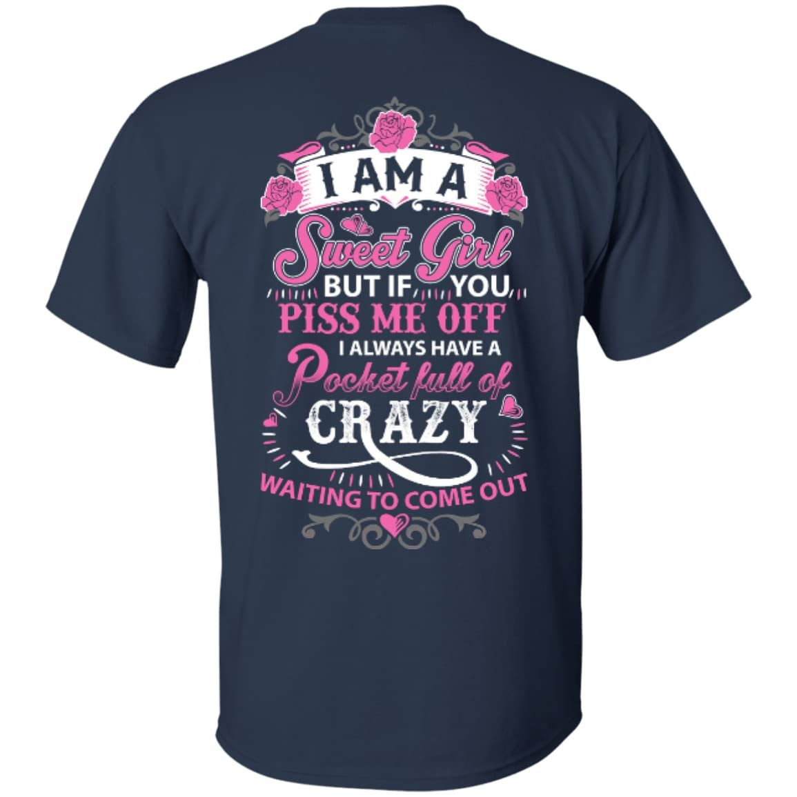 I Am A Sweet Girl-T-Shirt & Hoodie-Classic T-Shirt-Navy