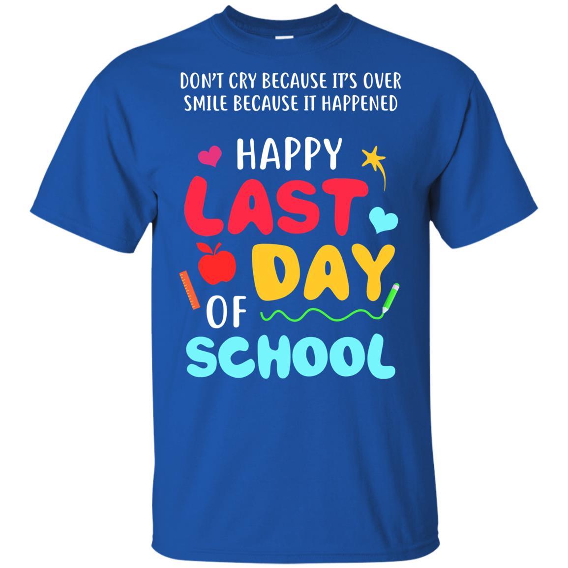 Smile Because It Happened Happy Last Day Of School Youth-Youth Shirt-Youth T-Shirt-Royal