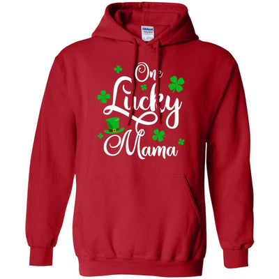 One Lucky Mama St Patricks Day For Mom-T-Shirt & Hoodie-Pullover Hoodie-Red