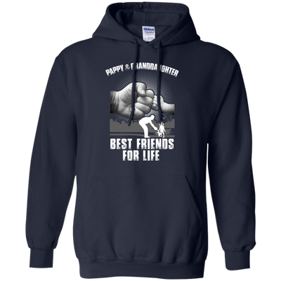 Pappy And Granddaughter Best Friends For Life-T-Shirt & Sweatshirt-Pullover Hoodie-Navy