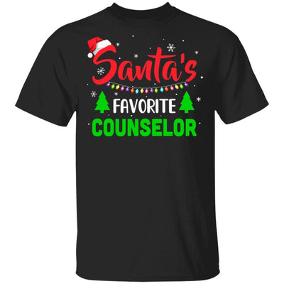 Santa's Favorite Counselor Funny Christmas Xmas Gifts-T-Shirt & Sweatshirt-Classic T-Shirt-Black
