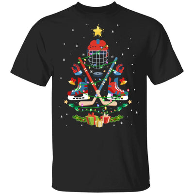 Ice Hockey Christmas Tree Ornament Funny Xmas Gift-T-Shirt & Sweatshirt-Classic T-Shirt-Black