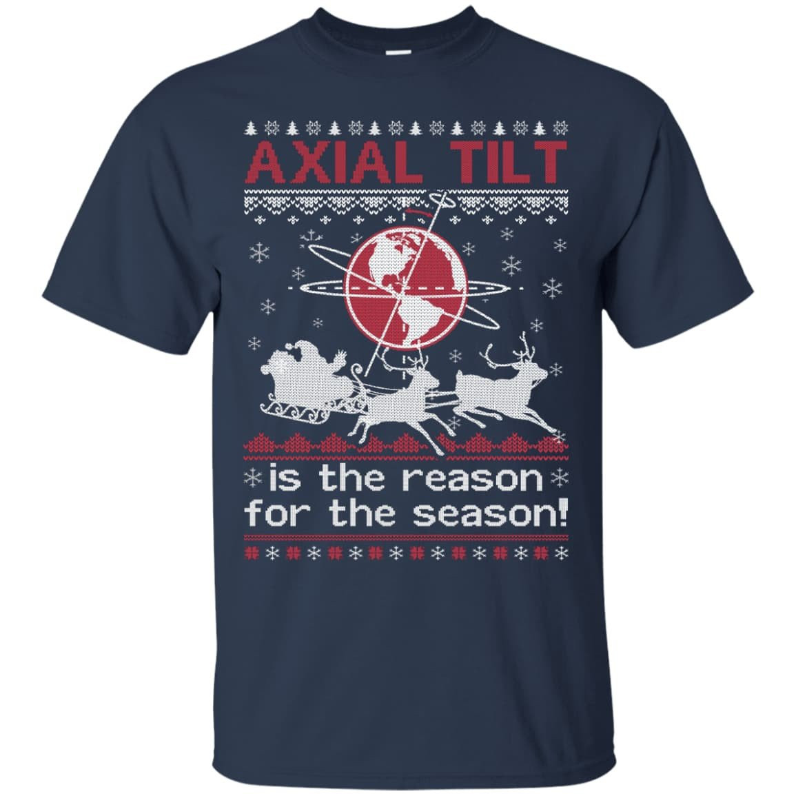 Axial Tilt Is The Reason For The Season Sweater-T-Shirt & Hoodie-Classic T-Shirt-Navy