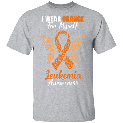 I Wear Orange For Myself Leukemia Awareness Gift-T-Shirt & Hoodie-Classic T-Shirt-Sport Grey