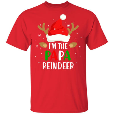 I'm The Papa Reindeer Matching Family Christmas-T-Shirt & Sweatshirt-Classic T-Shirt-Red