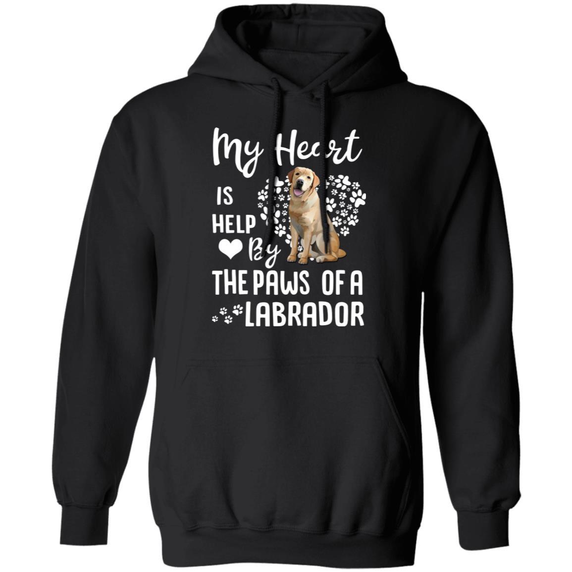 My Heart Is Held By The Paws Of A Labrador Lover-T-Shirt & Hoodie-Pullover Hoodie-Black