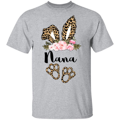 Flower Leopard Bunny Nana Easter Day Women Gifts-T-Shirt & Hoodie-Classic T-Shirt-Sport Grey