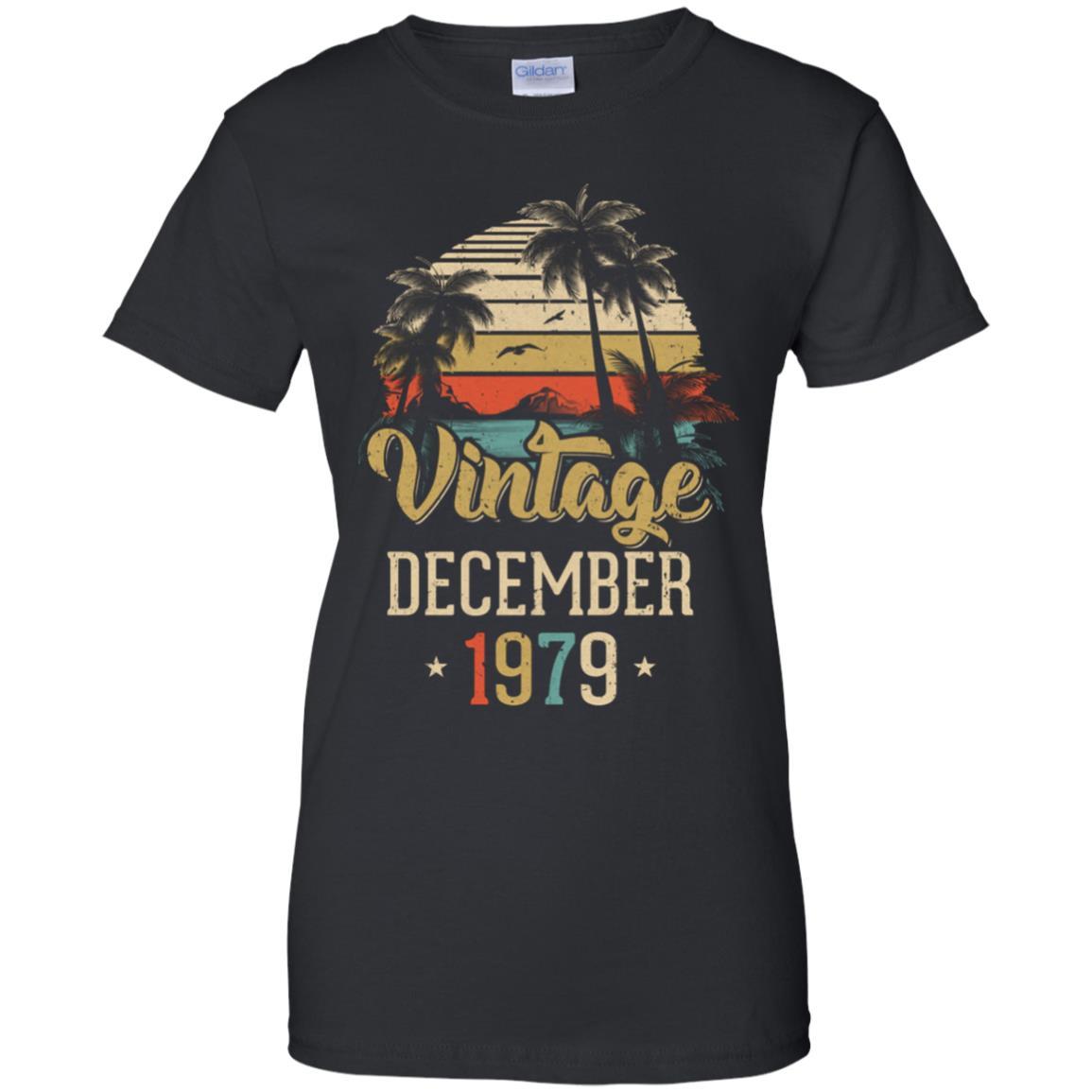 Retro Classic Vintage December 1979 42th Birthday Gift-T-Shirt & Hoodie-Women's T-Shirt-Black