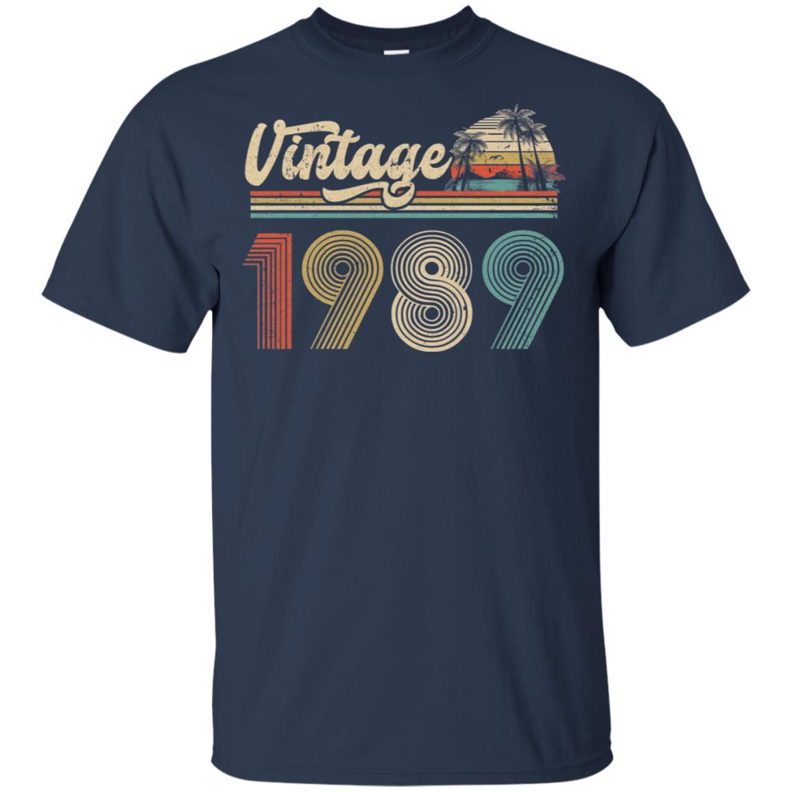 32th Birthday Gift Vintage 1989 Classic-T-Shirt & Hoodie-Classic T-Shirt-Navy