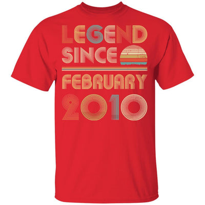 Legend Since February 2010 Vintage 11th Birthday Gifts Youth-Youth Shirt-Youth T-Shirt-Red