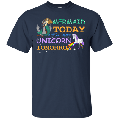 Mermaid Today Unicorn Tomorrow-T-Shirt & Hoodie-Classic T-Shirt-Navy