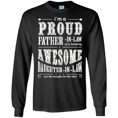Im A Proud Father In Law Of Daughter In Law-T-Shirt & Hoodie-Long Sleeve T-Shirt-Black