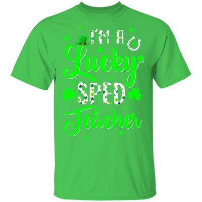 I'm A Lucky SPED Teacher Shamrock Top Hat St Patrick's Day-T-Shirt & Hoodie-Classic T-Shirt-Irish Green