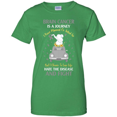 Brain Cancer Awareness Is A Journey-T-Shirt & Hoodie-Women's T-Shirt-Irish Green