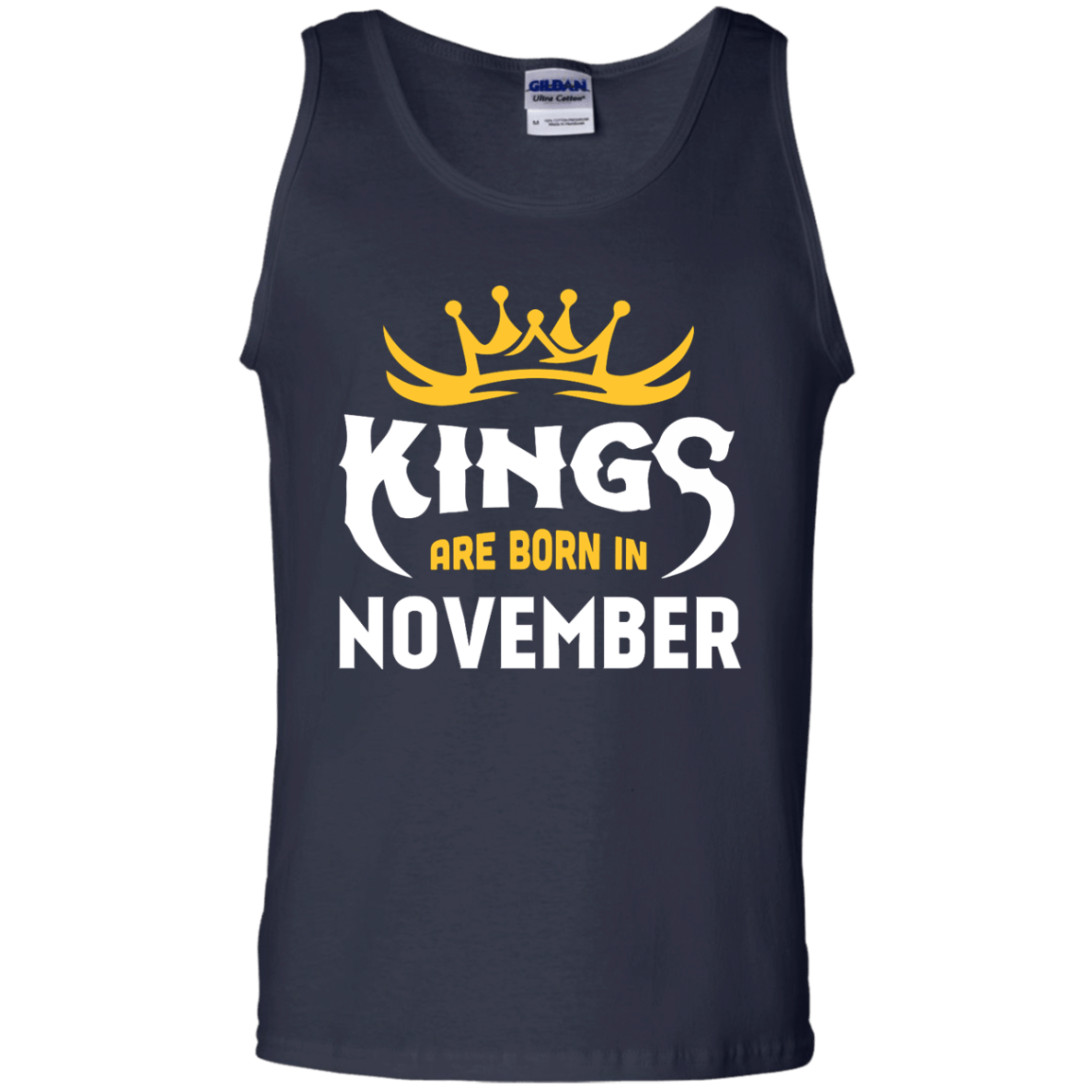 Kings Are Born In November-T-Shirt & Hoodie-Unisex Tank-Navy