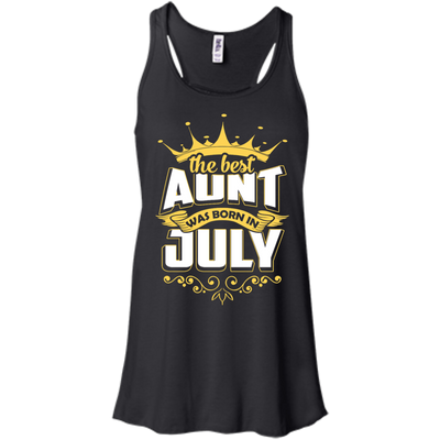 The Best Aunt Was Born In July-T-Shirt & Hoodie-Women's Flowy Racerback Tank-Black