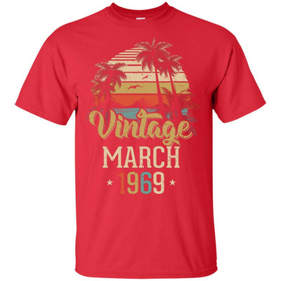 Retro Classic Vintage March 1969 52th Birthday Gift-T-Shirt & Hoodie-Classic T-Shirt-Red