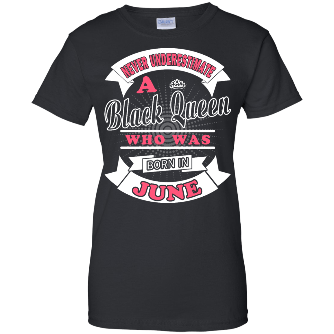 Never Underestimate A Black Queen Who Was Born In June-T-Shirt & Hoodie-Women's T-Shirt-Black