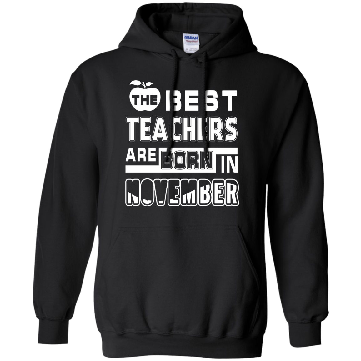 The Best Teachers Are Born In November-T-Shirt & Hoodie-Pullover Hoodie-Black