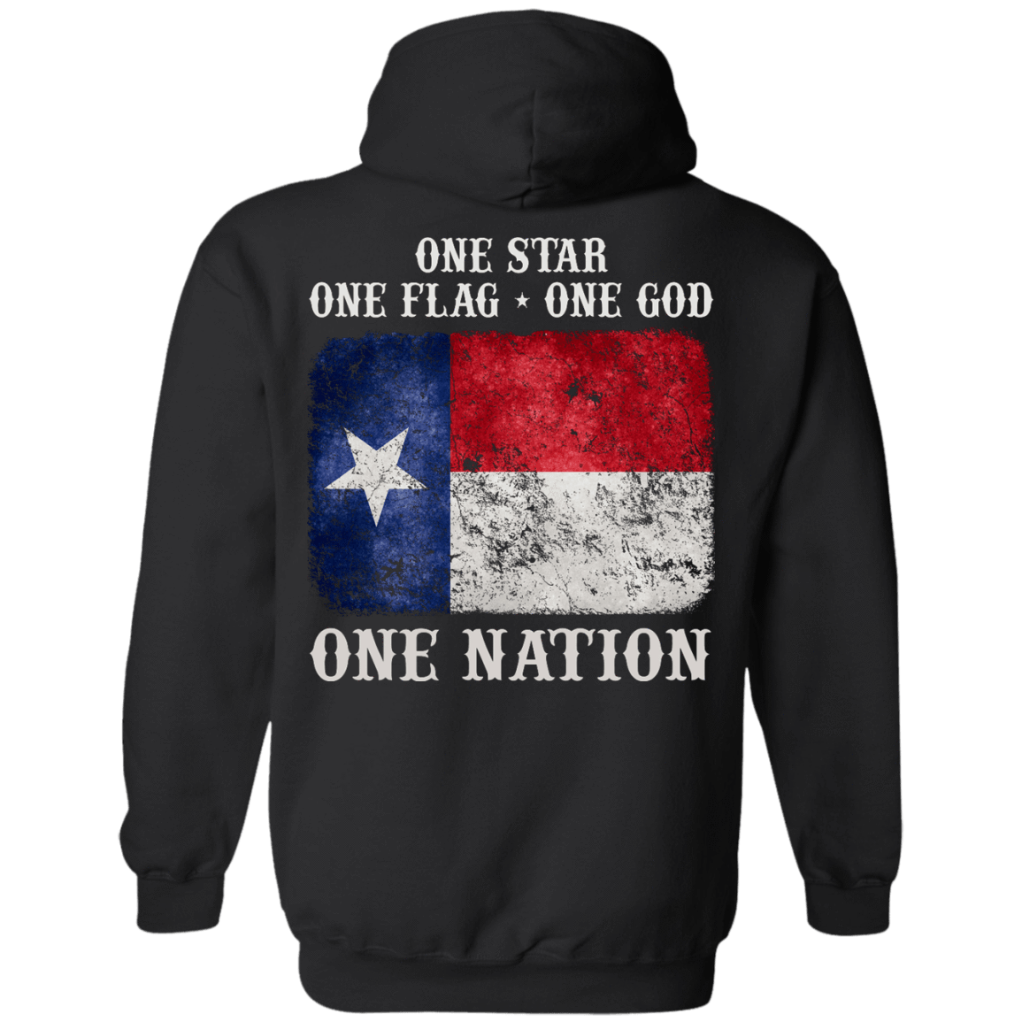 One Star One Flag One God One Nation-T-Shirt & Hoodie-Pullover Hoodie-Black