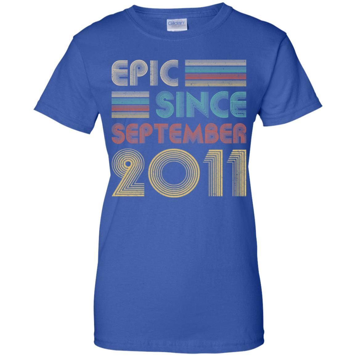 Epic Since September 2011 10th Birthday Gift 10 Yrs Old-T-Shirt & Hoodie-Women's T-Shirt-Royal