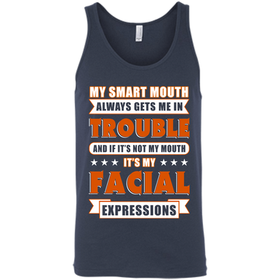 My Smart Mouth Always Gets Me Trouble-T-Shirt & Hoodie-Unisex Tank-Navy