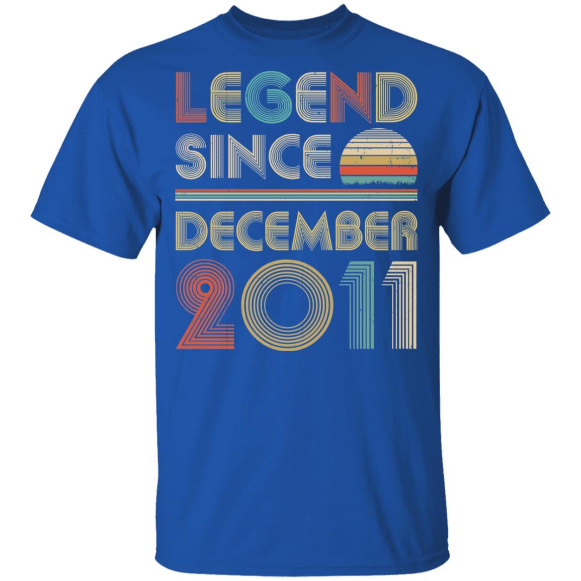 Legend Since December 2011 Vintage 10th Birthday Gifts Youth-Youth Shirt-Youth T-Shirt-Royal