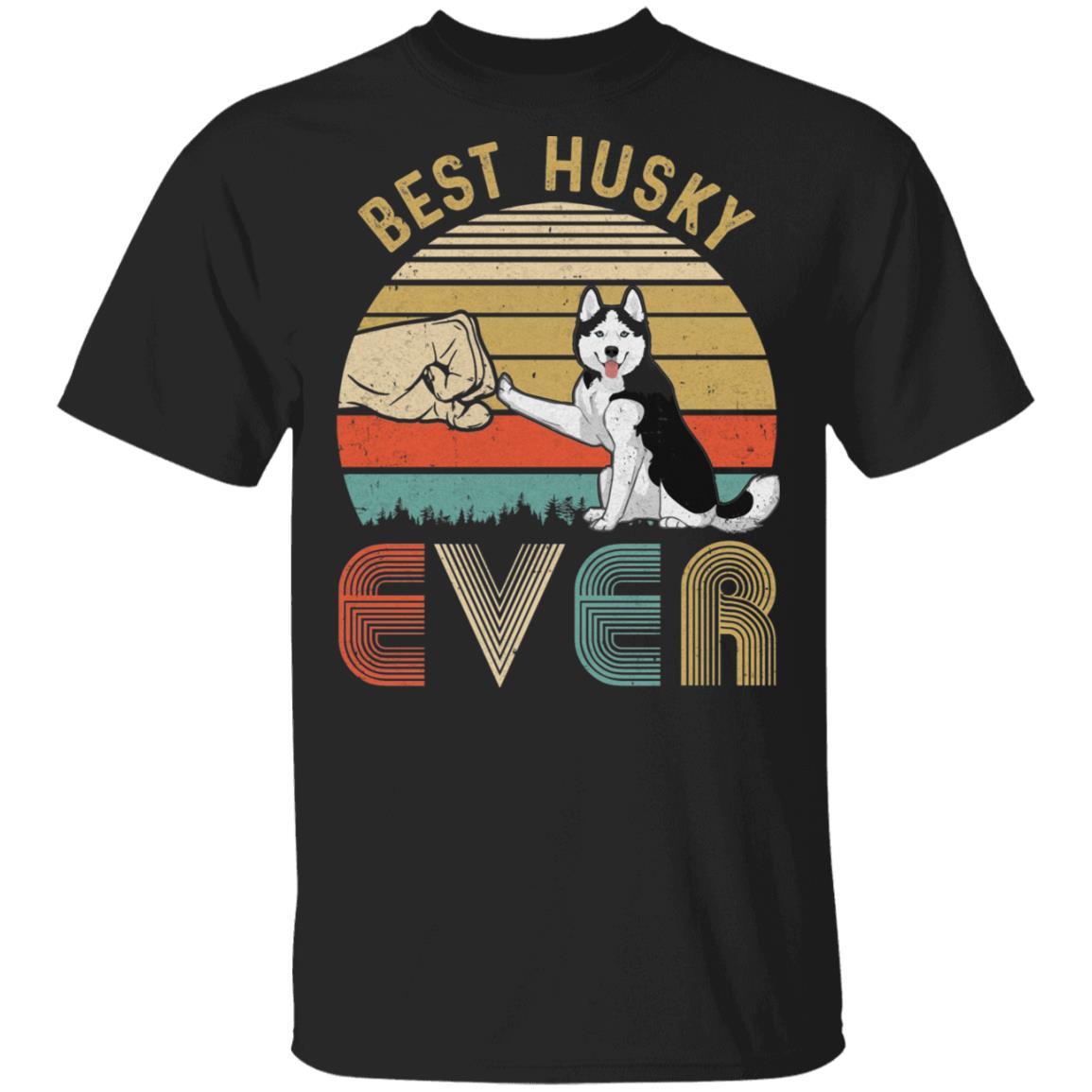 Vintage Best Husky Dad Ever Bump Fit Funny Dad Gifts
