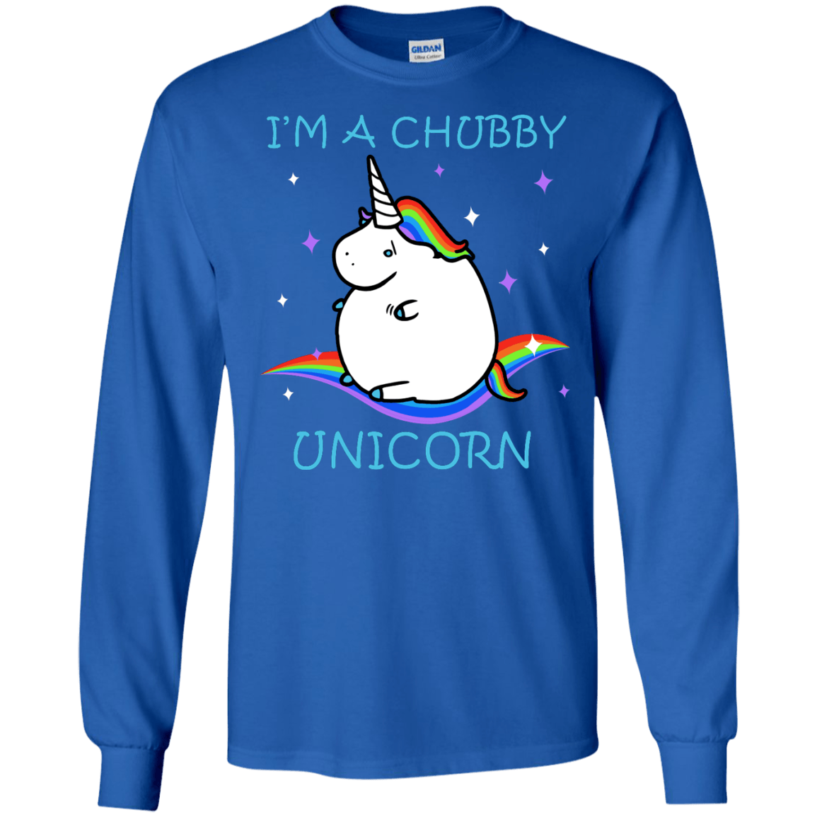 I'm A Chubby Unicorn-T-Shirt & Hoodie-Long Sleeve T-Shirt-Royal