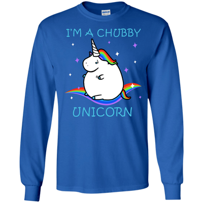 I'm A Chubby Unicorn-T-Shirt & Hoodie-Long Sleeve T-Shirt-Royal