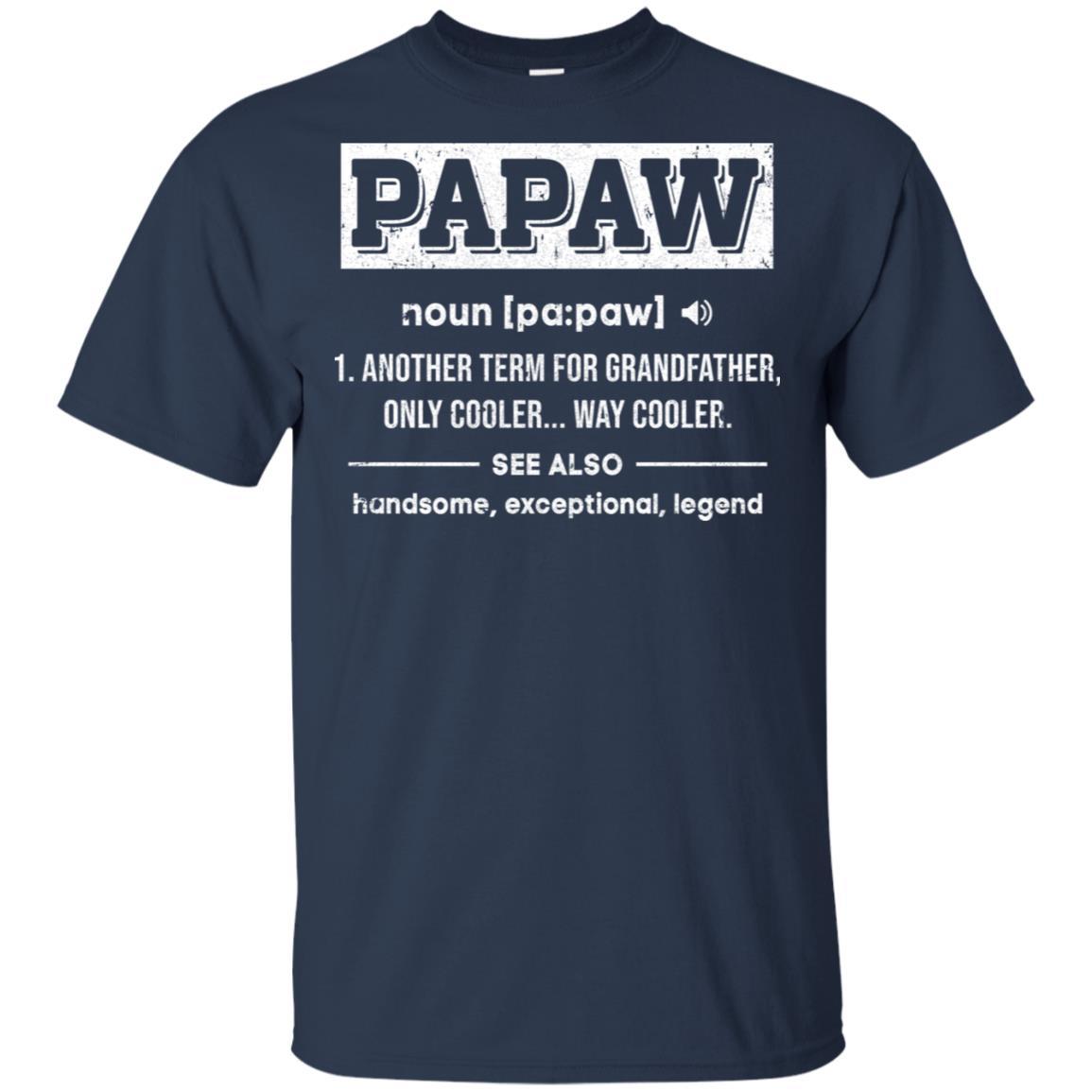 PaPaw Gifts Grandpa Definition Fathers Day-T-Shirt & Hoodie-Classic T-Shirt-Navy