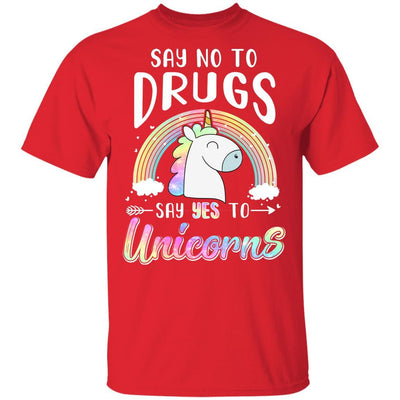 Red Ribbon Week Say No To Drugs Say Yes To Unicorns Gift-T-Shirt & Hoodie-Youth T-Shirt-Red