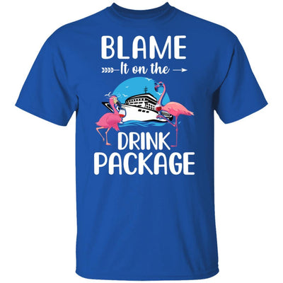 Flamingo Blame It On The Drink Package Cruising Cruiser-T-Shirt & Tank Top-Classic T-Shirt-Royal
