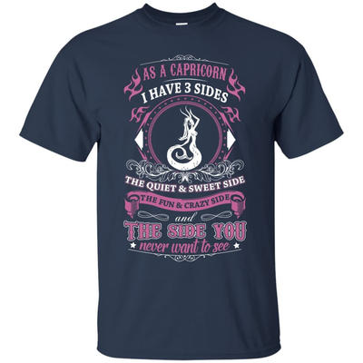 As A Capricorn I Have 3 Sides-T-Shirt & Hoodie-Classic T-Shirt-Navy