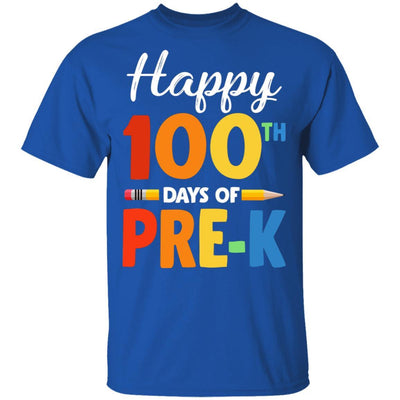 Happy 100th Day of Pre-K Teacher or Student Gift-T-Shirt & Hoodie-Classic T-Shirt-Royal