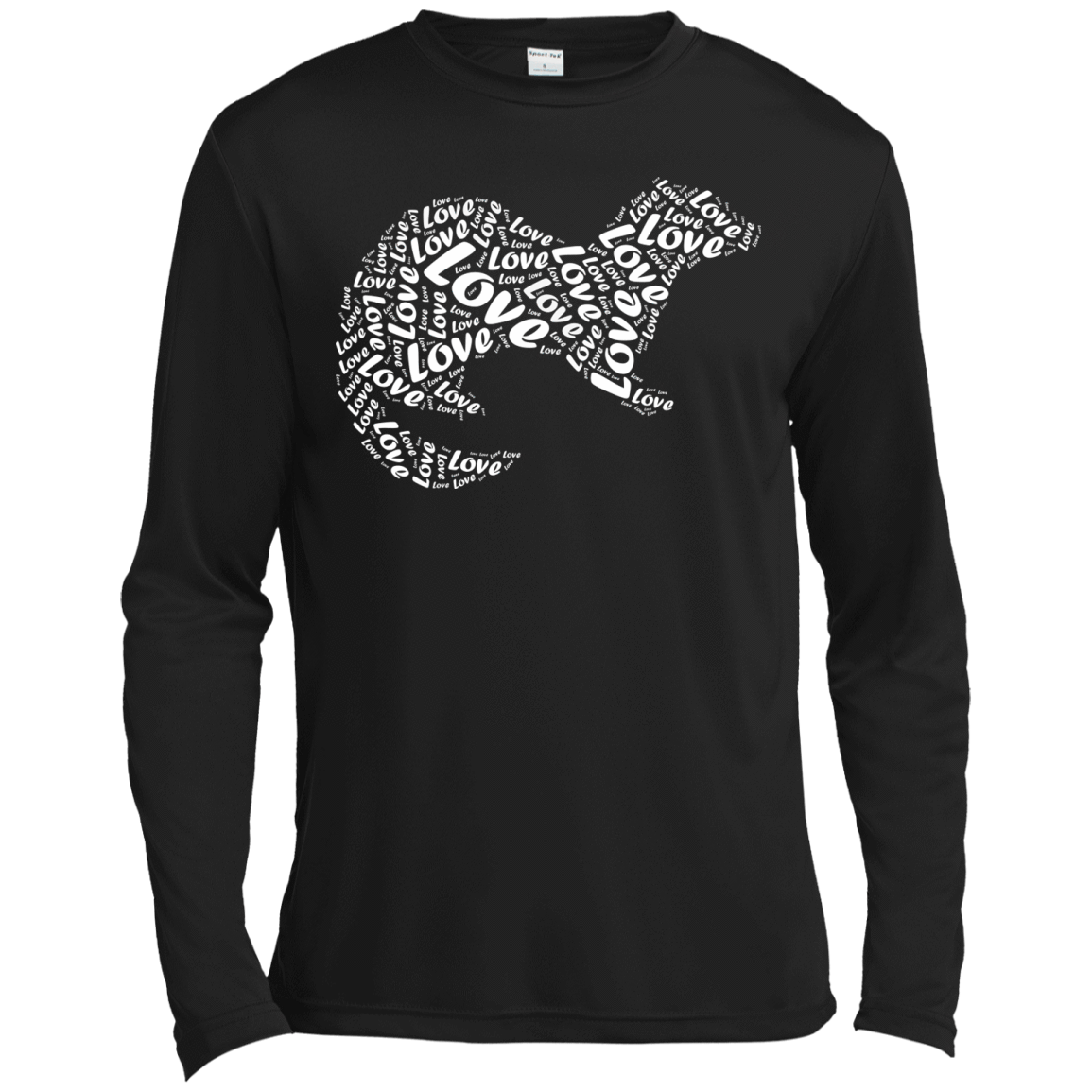 I Love Ferret-T-Shirt & Hoodie-Long Sleeve T-Shirt-Black