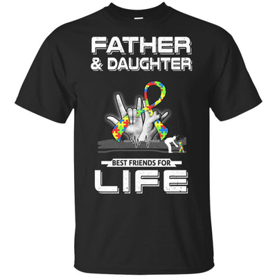 Father And Daughter Best Friends For Life Autism Awareness-T-Shirt & Hoodie-Classic T-Shirt-Black