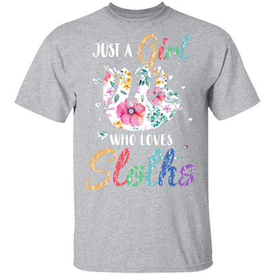 Just A Girl Who Loves Sloths Cute Sloth Lover-T-Shirt & Hoodie-Classic T-Shirt-Sport Grey