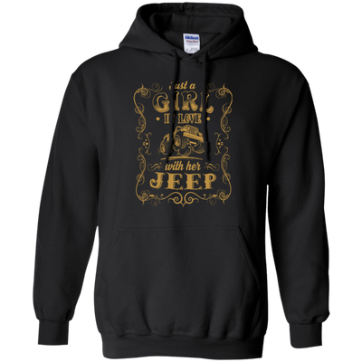 Just A Girl In Love With Her Jeep-T-Shirt & Hoodie-Pullover Hoodie-Black