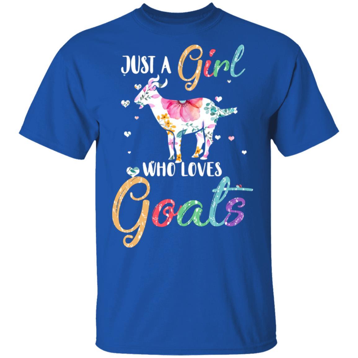 Just A Girl Who Loves Goats Cute Goat Lover-T-Shirt & Hoodie-Classic T-Shirt-Royal