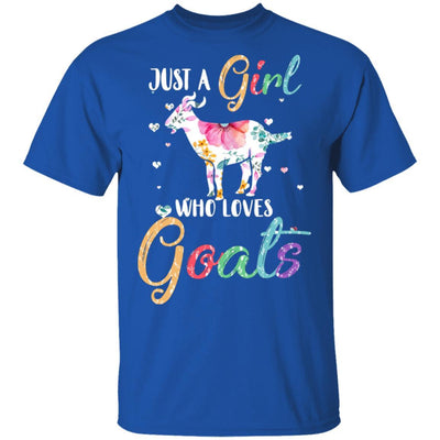 Just A Girl Who Loves Goats Cute Goat Lover-T-Shirt & Hoodie-Classic T-Shirt-Royal