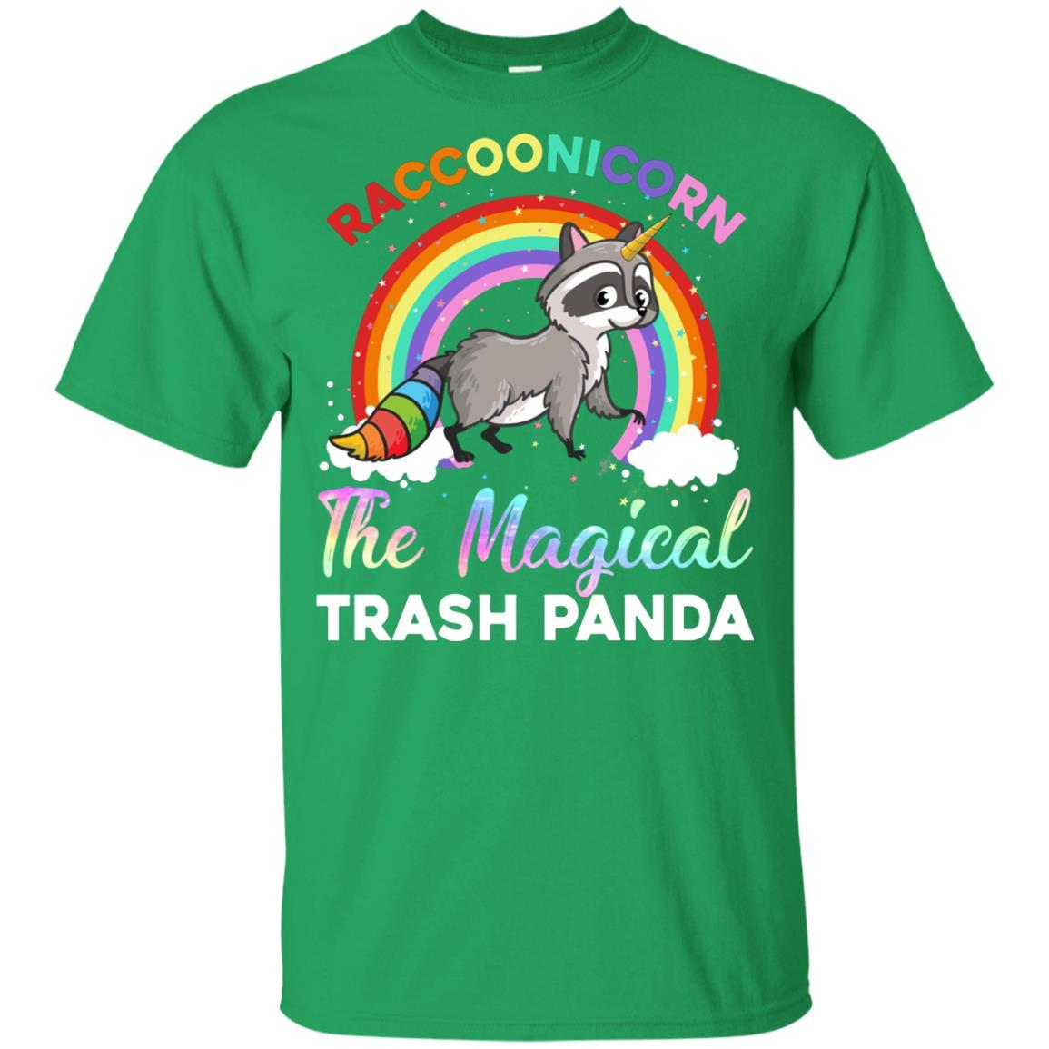 Racoonicorn Raccoon Unicorn Trash Panda For Kid Girls Youth-Youth Shirt-Youth T-Shirt-Irish Green