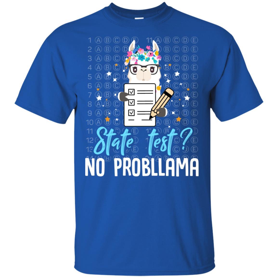 Llama Funny Motivational State Test Day For Students-T-Shirt & Hoodie-Classic T-Shirt-Royal