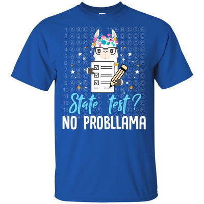 Llama Funny Motivational State Test Day For Students-T-Shirt & Hoodie-Classic T-Shirt-Royal