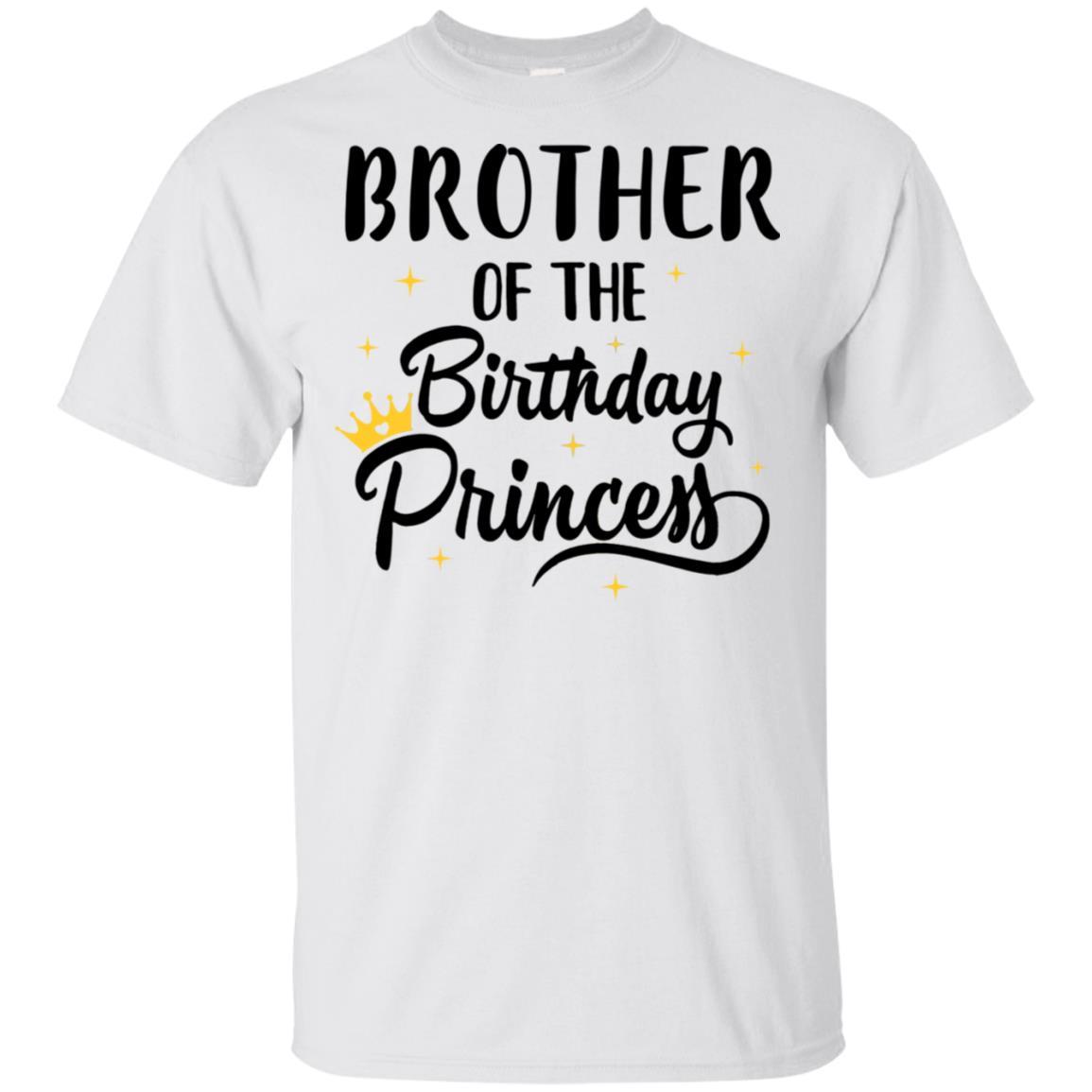 Brother Of The Birthday Princess Matching Family Party-T-Shirt & Hoodie-Classic T-Shirt-White