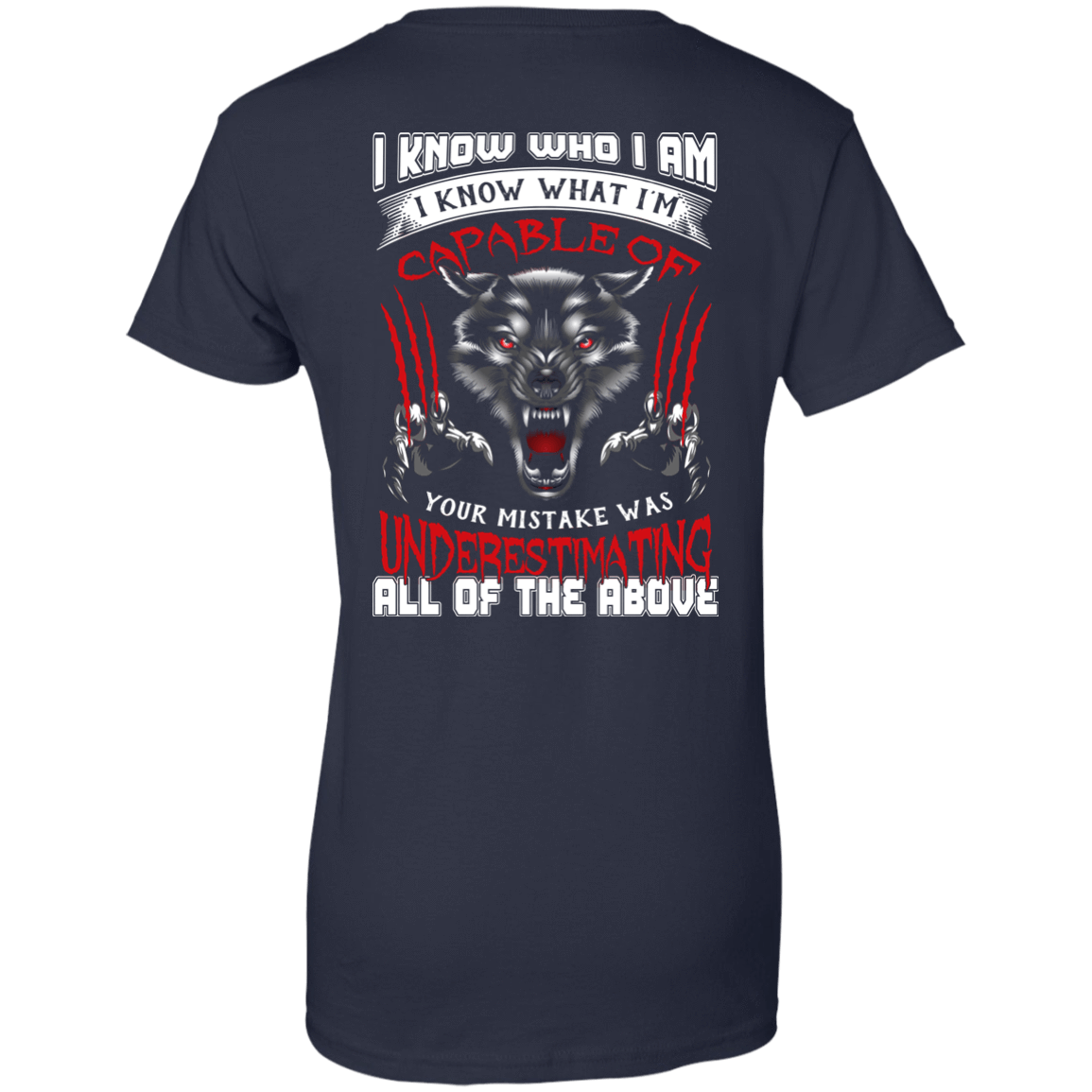 I Know who I Am I Know What I'm Capable-T-Shirt & Hoodie-Women's T-Shirt-Navy